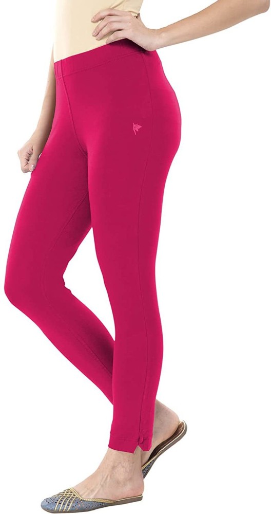 Buy online Pink Solid Legging from Capris & Leggings for Women by Tag 7 for  ₹499 at 72% off