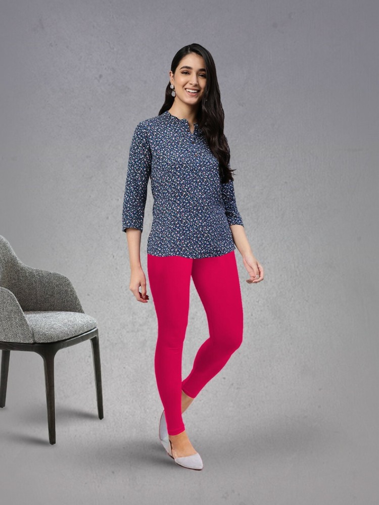 Go Colors Women Red Solid Ankle-Length Leggings Price in India, Full  Specifications & Offers