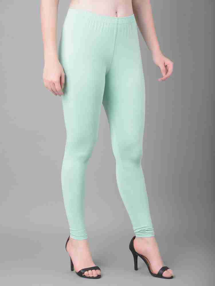 Frenchtrendz  Buy Frenchtrendz Cotton Spandex Lime Green Ankle Leggings  Online India