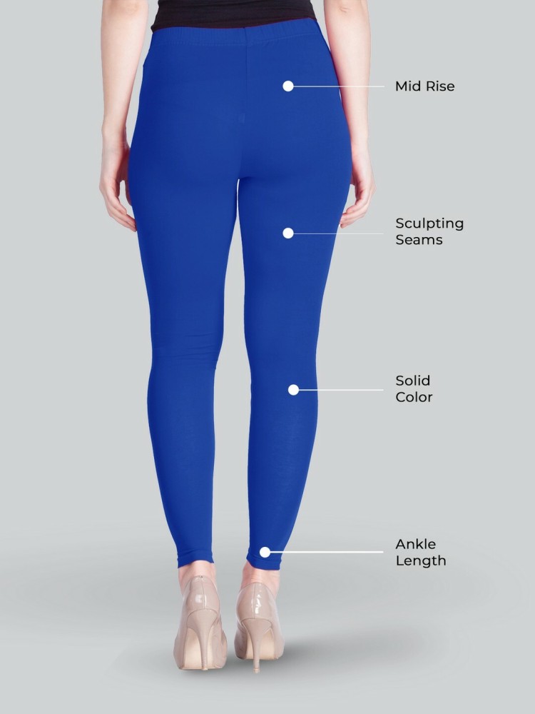 Lyra Leggings : Buy Lyra Women Solid Premium Cotton Ankle Length Mid Waist  Leggings Navy Blue Online