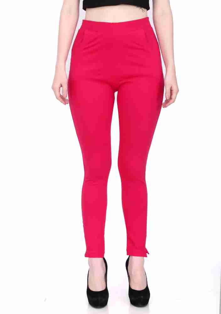 Buy online Pink Solid Legging from Capris & Leggings for Women by Tag 7 for  ₹499 at 72% off