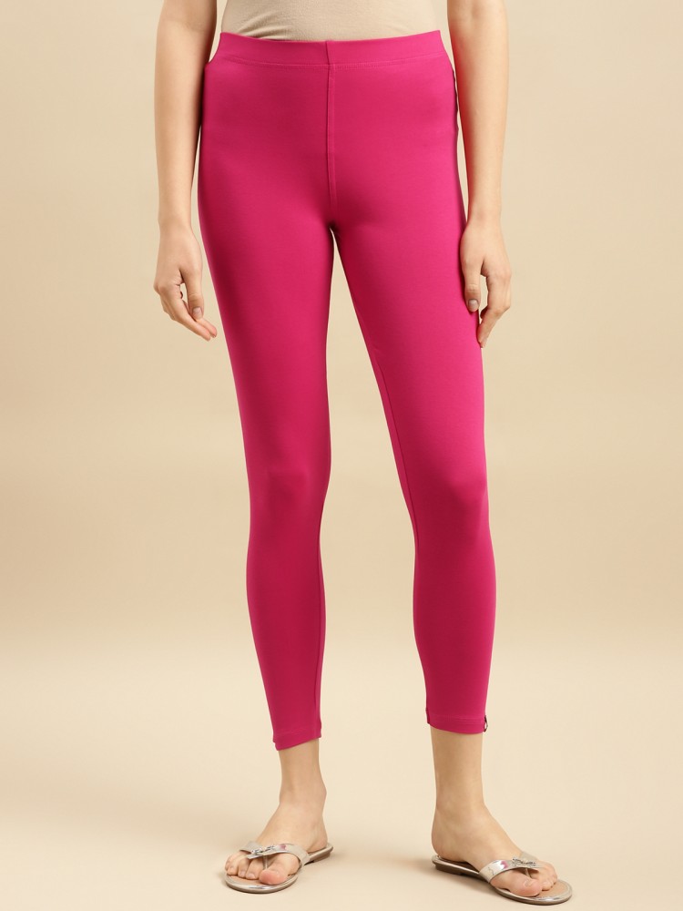 Buy online Pink Solid Legging from Capris & Leggings for Women by Kex for  ₹349 at 56% off