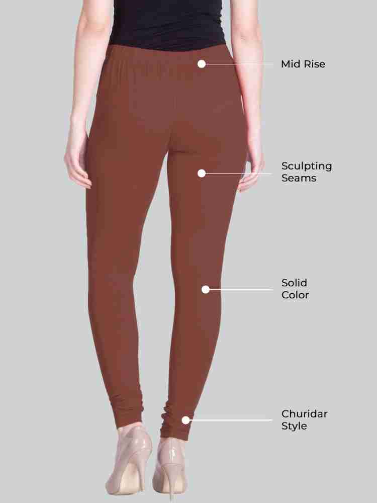 Buy Lyra Women's Green Solid Churidar Leggings Online at Best