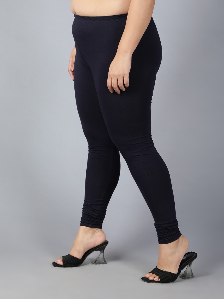 Women's Plus Size Ethnic Cotton Churidar Leggings XL-3XL Solid