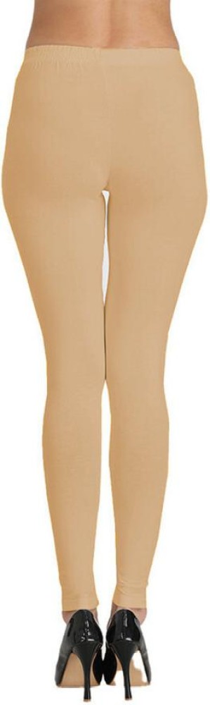 Buy Groversons Paris Beauty White Cotton Leggings For Women
