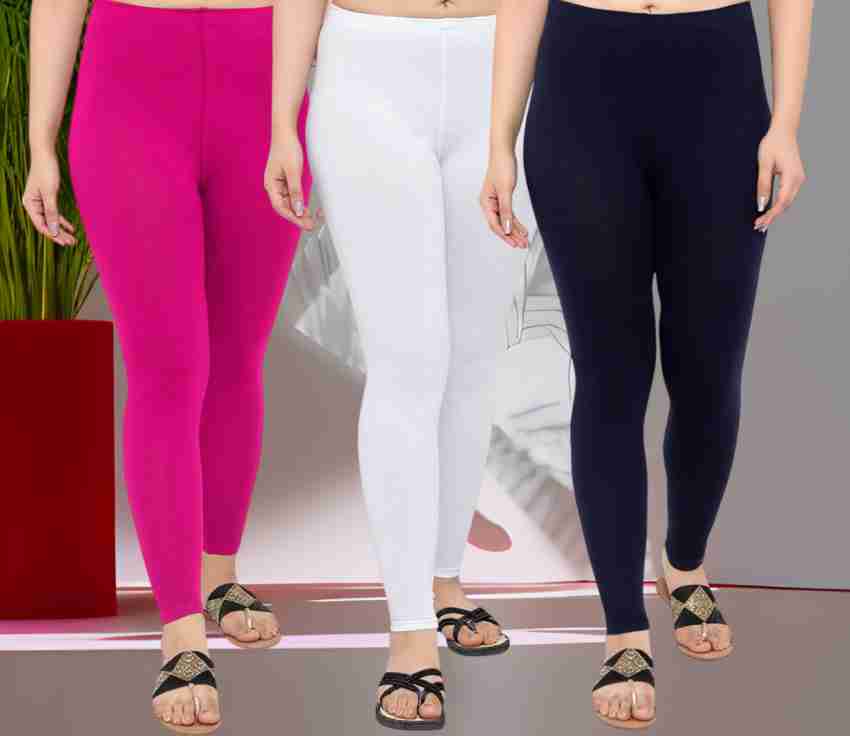 Buy NGT Rani Pink,Navy Blue,Maroon Ankle Length Legging for Women