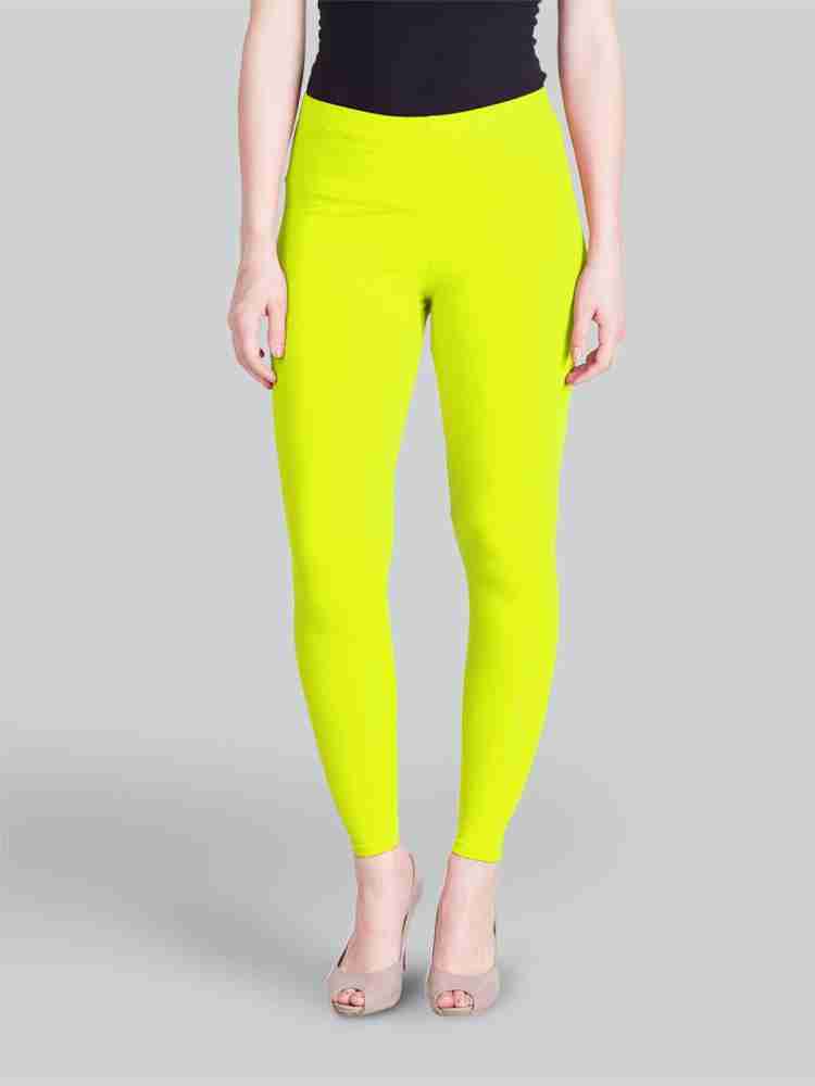 RANGMANCH BY PANTALOONS Lime Green Solid Leggings Price in India, Full  Specifications & Offers