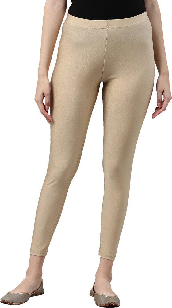 Ankle length golden leggings 2025