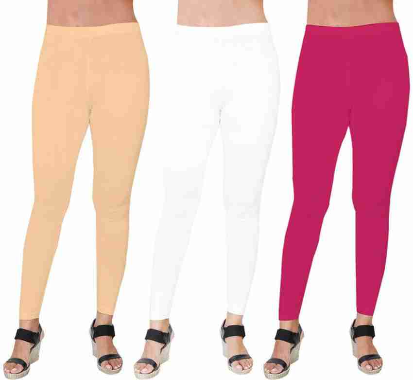 Lux Lyra Ankle Length Leggings, Pack of 5 : : Fashion