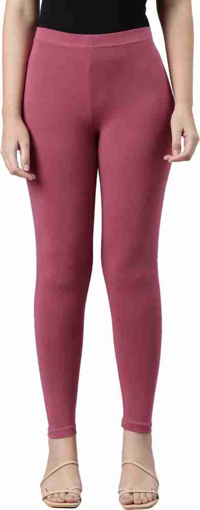 GO COLORS Womens Pink Cotton Legging