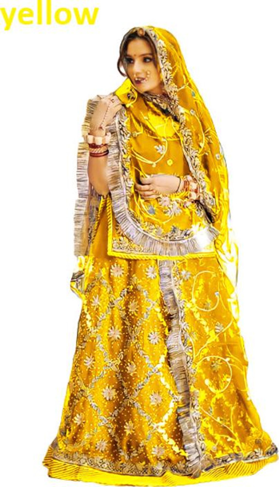 MADHUR HAND WORK ART Embroidered Embellished Semi Stitched