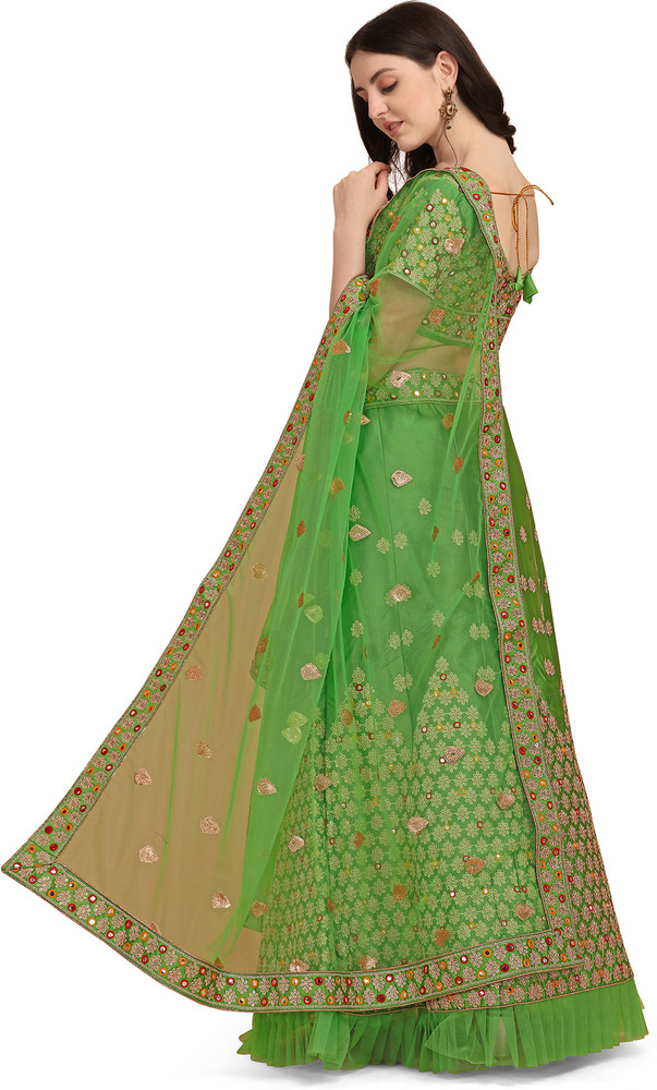 56% OFF on Triveni Self Design Lehenga Saree Net Saree(White, Pink) on  Flipkart | PaisaWapas.com