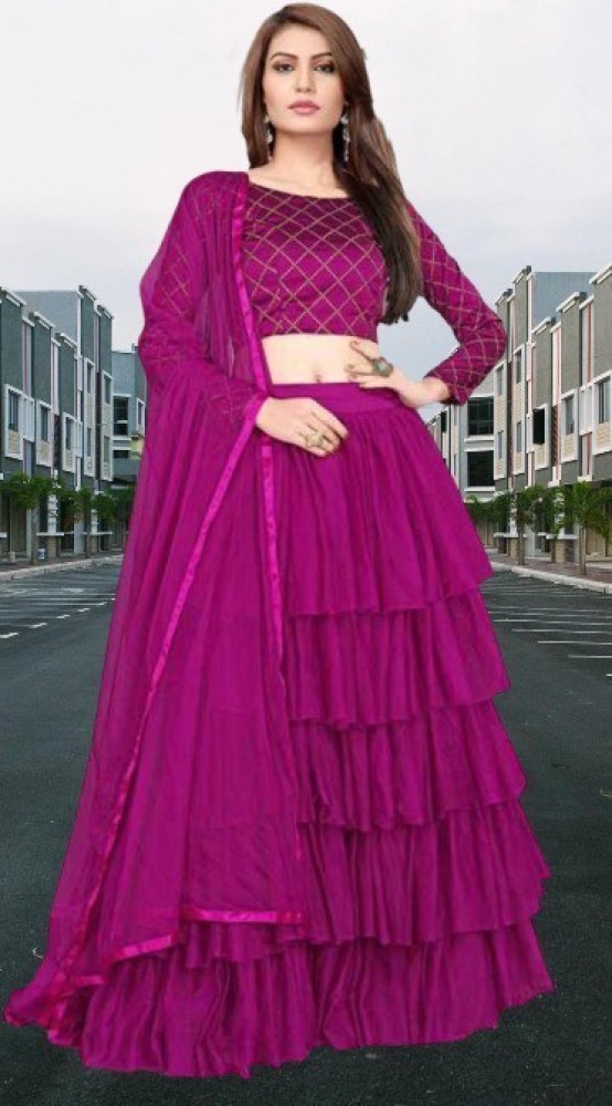 MAYUKRISHNA Self Design Semi Stitched Lehenga Choli Buy