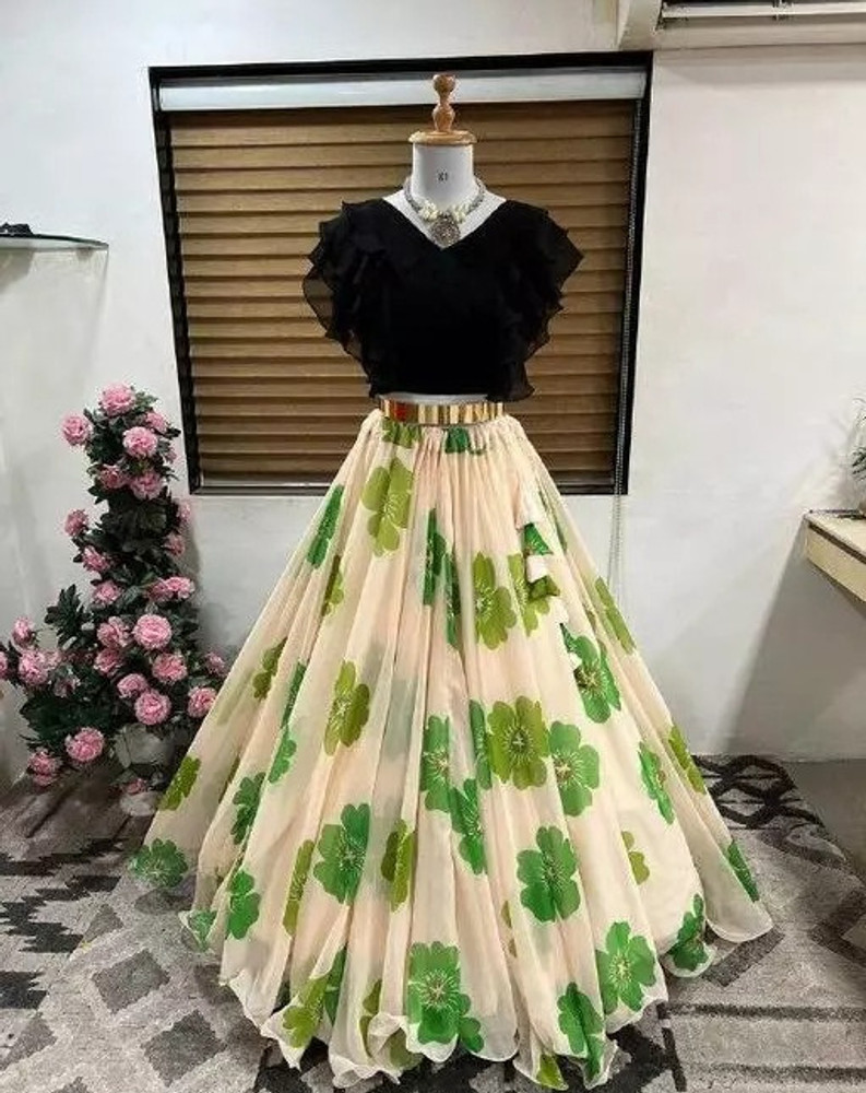 Floral lehenga cheap flipkart