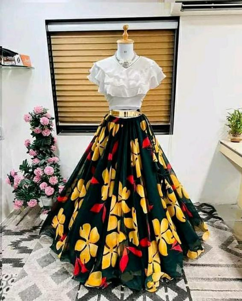 Crop top with store long skirt flipkart