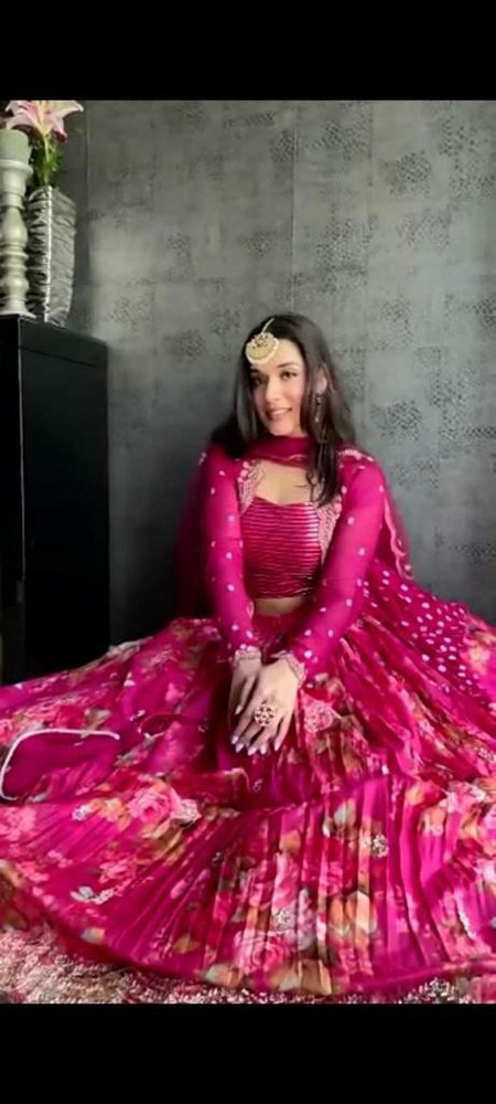 Flipkart shop pink lehenga