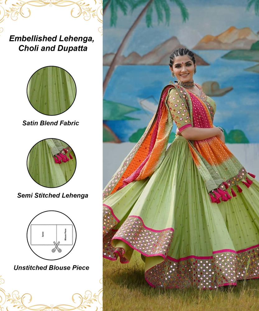 Semi stitched lehenga online shopping discount