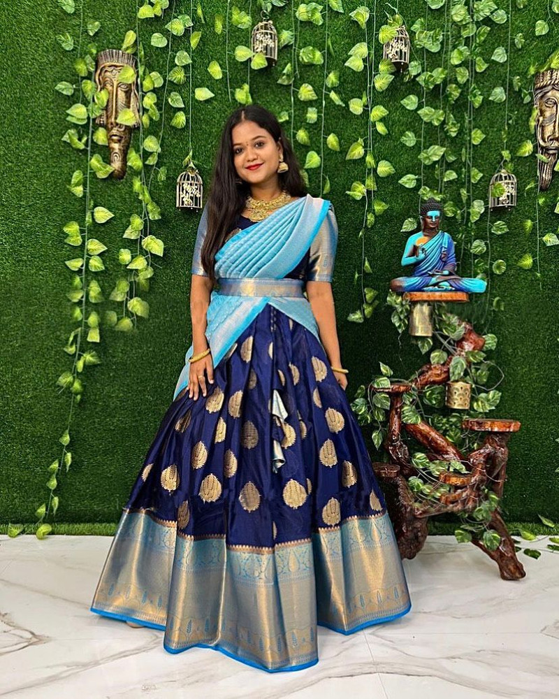 Lehenga Choli : Purple net chain stitch embroidered wedding ...