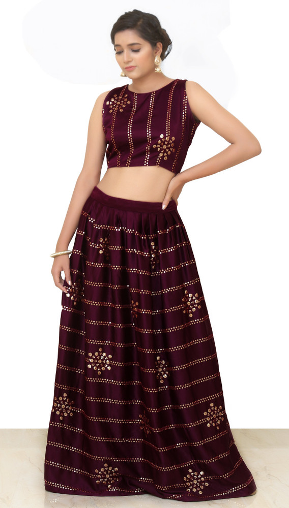 Banarasiya Fusion Embellished Stitched Lehenga Crop Top Buy
