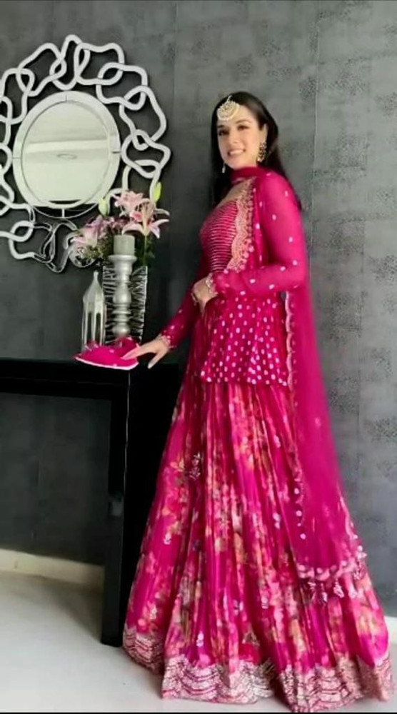 Flipkart pink sale lehenga