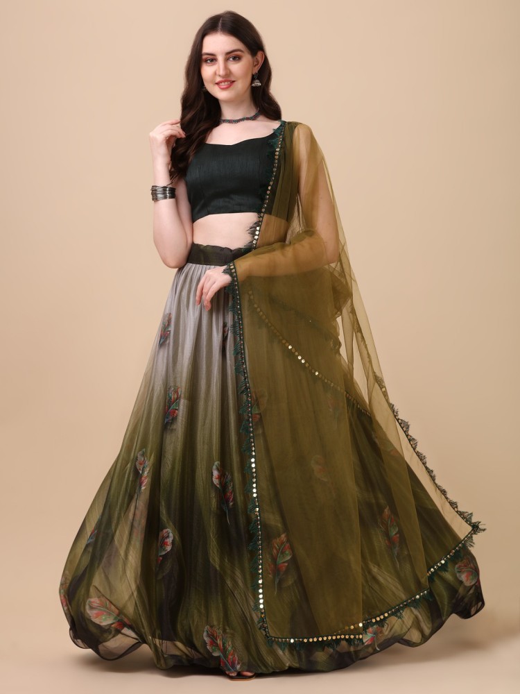 Fabviva Digital Print Semi Stitched Lehenga Choli - Buy Fabviva