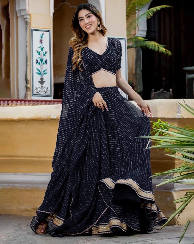 Mollymode Embroidered Self Design Striped Leheriya Semi Stitched Lehenga Choli Buy Mollymode Embroidered Self Design Striped Leheriya Semi Stitched Lehenga Choli Online at Best Prices in India Flipkar...