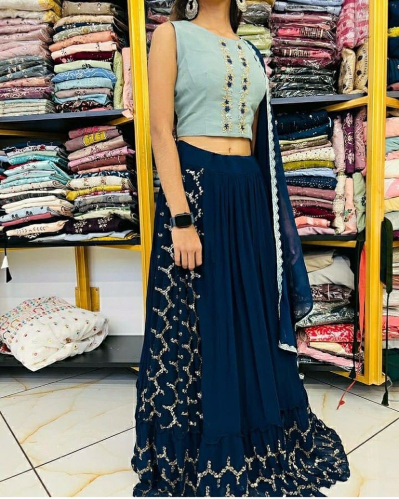 Flipkart crop shop top lehenga