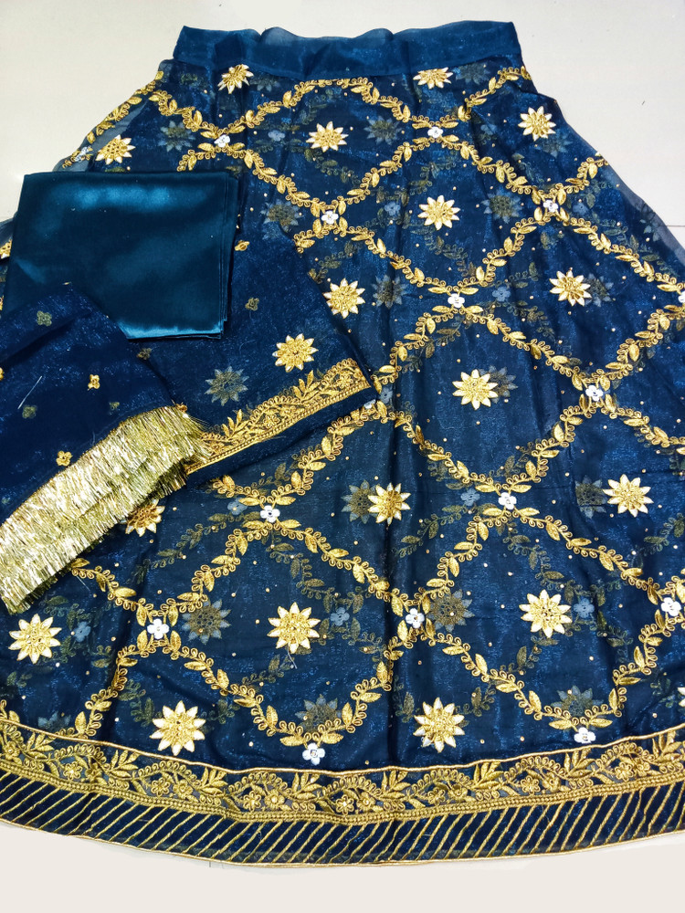 balaji textiles Embroidered Embellished Semi Stitched Rajasthani