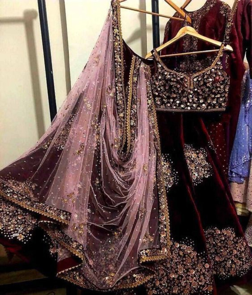 Velvet new arrivals lehenga flipkart