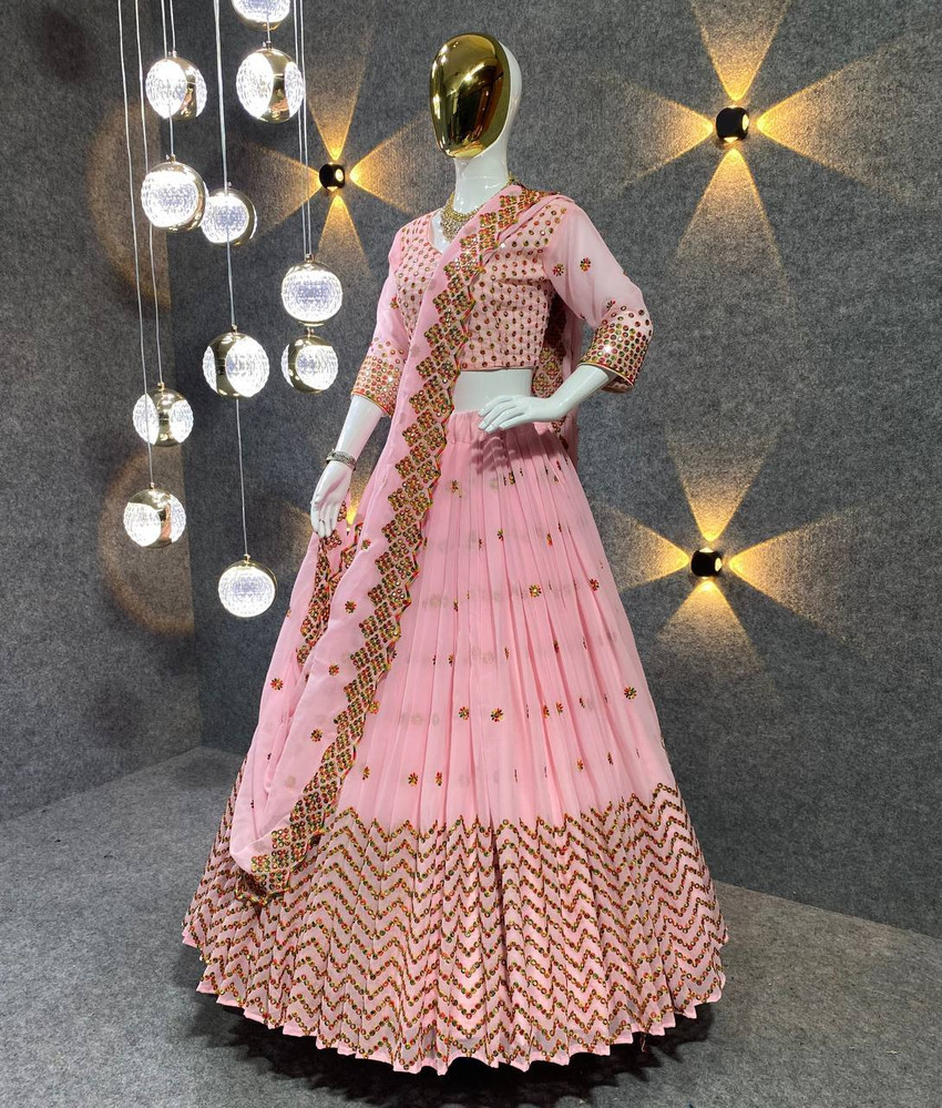 HOGSY Embroidered Semi Stitched Lehenga Choli - Buy HOGSY Embroidered Semi  Stitched Lehenga Choli Online at Best Prices in India | Flipkart.com