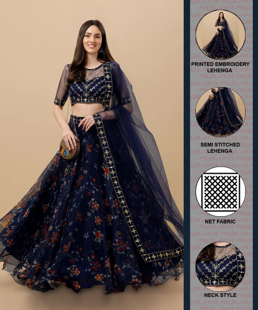 Trivety Printed Semi Stitched Lehenga Choli Buy Trivety Printed Semi Stitched Lehenga Choli Online at Best Prices in India Flipkart