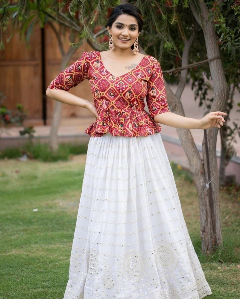 Rajveer enterprise Digital Print Semi Stitched Lehenga u0026 Crop Top - Buy  Rajveer enterprise Digital Print Semi Stitched Lehenga u0026 Crop Top Online at  Best Prices in India | Flipkart.com