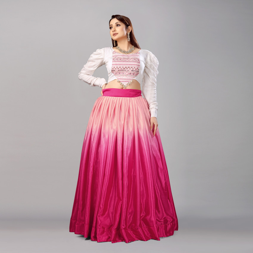 Discover 84+ crop top lehenga full sleeves POPPY