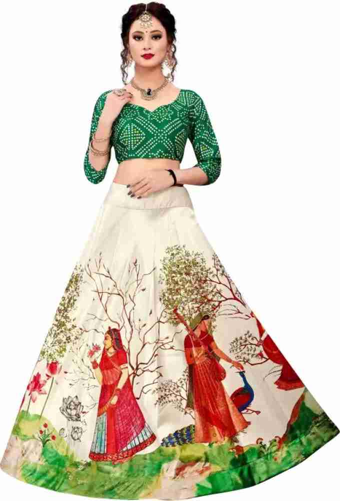 Printed hot sale lehenga flipkart