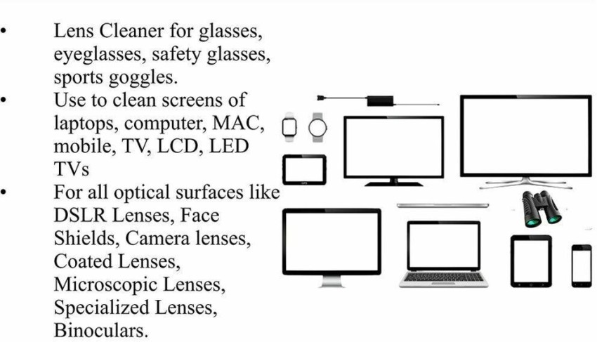 MVN CLEANER OPTICAL LENS SPRAY 30ML For All Kind Of Lenses & Glasses With  Microfibre Cloth