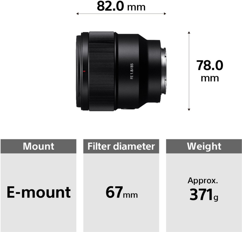 SONY SEL85F18 Standard Prime Lens - SONY : Flipkart.com 