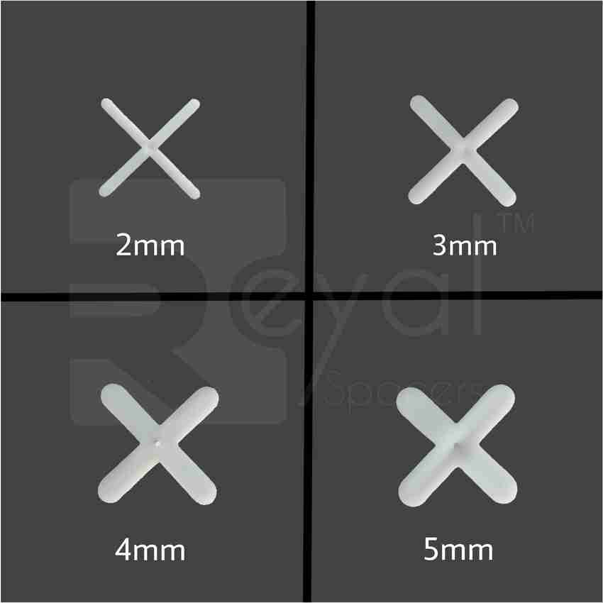 Reyal Plastic 2mm Tile Spacers for Floor tiles and Wall tiles Pack