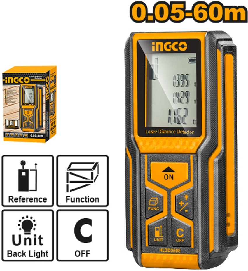 INGCO HLDD0608 Laser distance detector metre Measuring Range 0.05