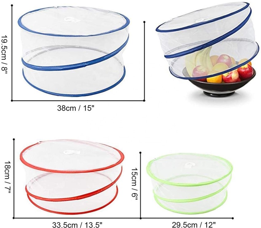 4pcs Food Covers,17 Inch Mesh Pop Up Food Cover For Keeping Out  Flies,bugs,mosquitos,reusable And Collapsible