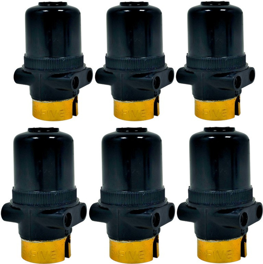 b five Multi Plug Bulb Holder with Female Plug Socket for Wall