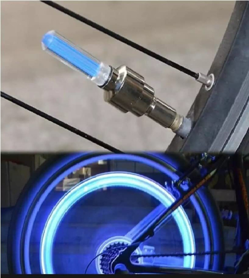 Online Experts Blue Wheel Valve Cap Cycle Tyre LED Light Motion