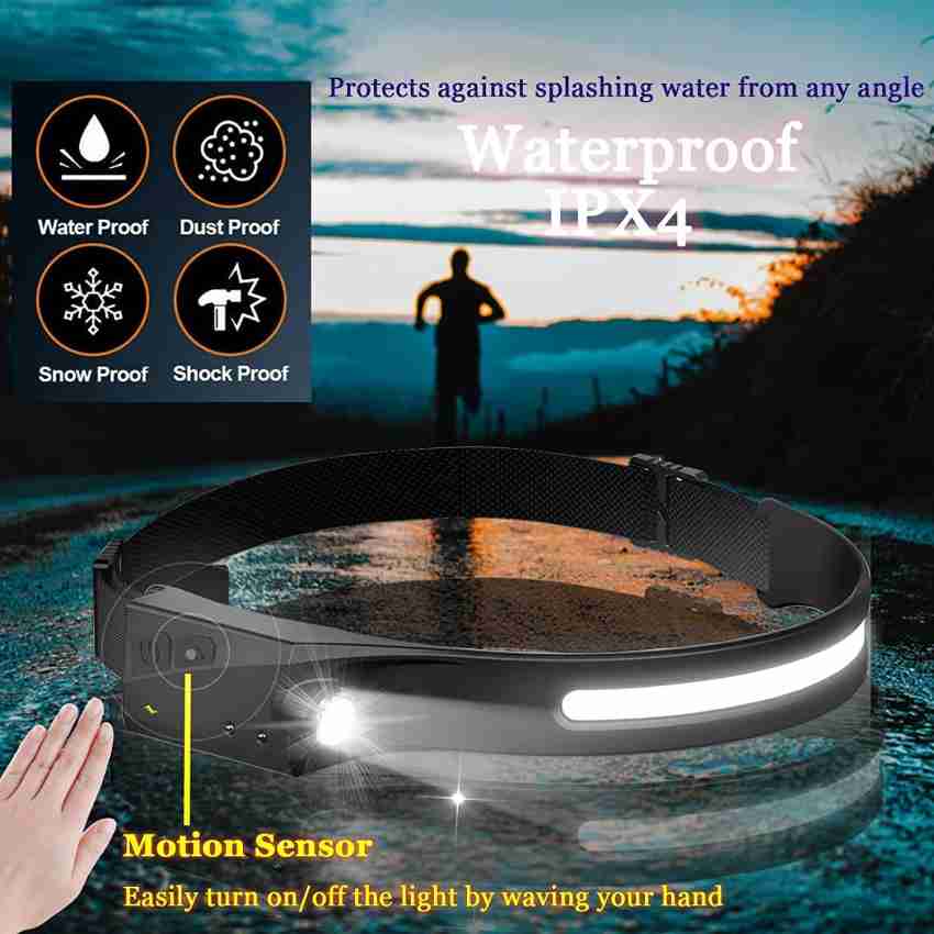 RMG Traders Rechargeable Head Flashlight LED Water Resistant For