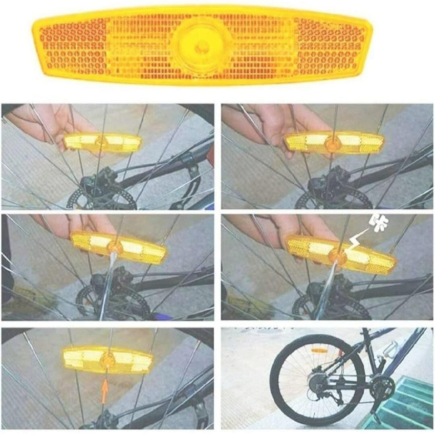 Spoke warning reflectors top