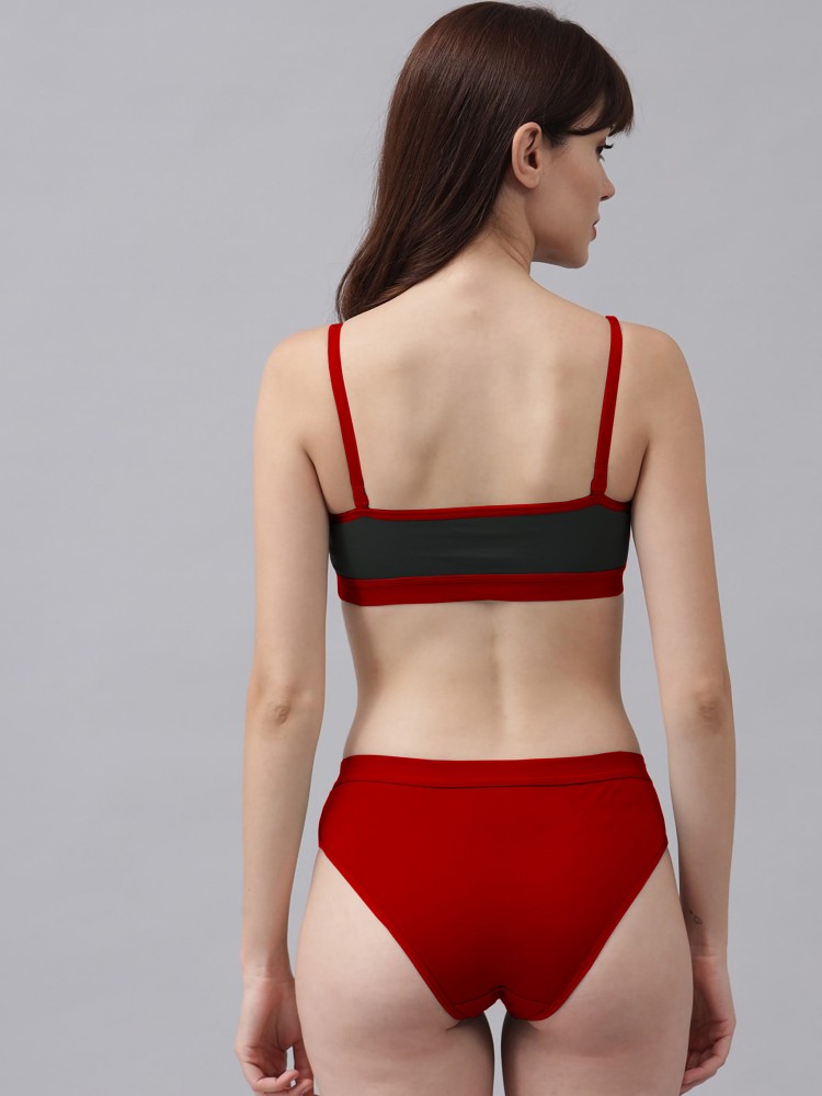 Buy Cotovia Bra & Panty Set Self Design Lingerie Set (Free Size