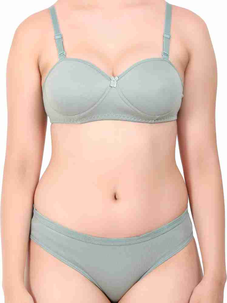 Shade of Blue-Pink-Green Solid Muskan Light Cotton Padded Bra