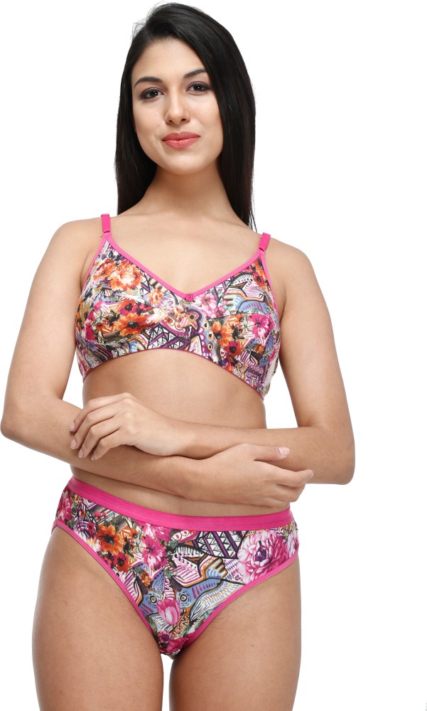 BodyKool Red Non Padded Bra And Blue Printed Panty Set - Buy BodyKool Red  Non Padded Bra And Blue Printed Panty Set Online at Best Prices in India on  Snapdeal