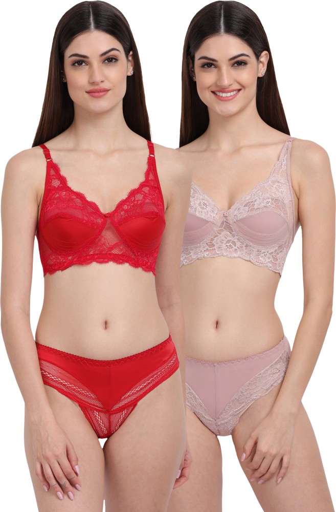 Buy online Red Lycra Bras And Panty Set from lingerie for Women by B&b  Comfort for ₹248 at 60% off