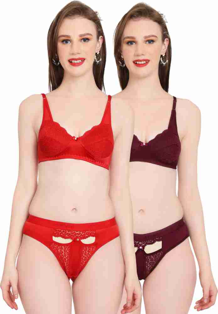 Buy COMffyz Cotton Lycra Daily Use Bra and Panty Set for Women and