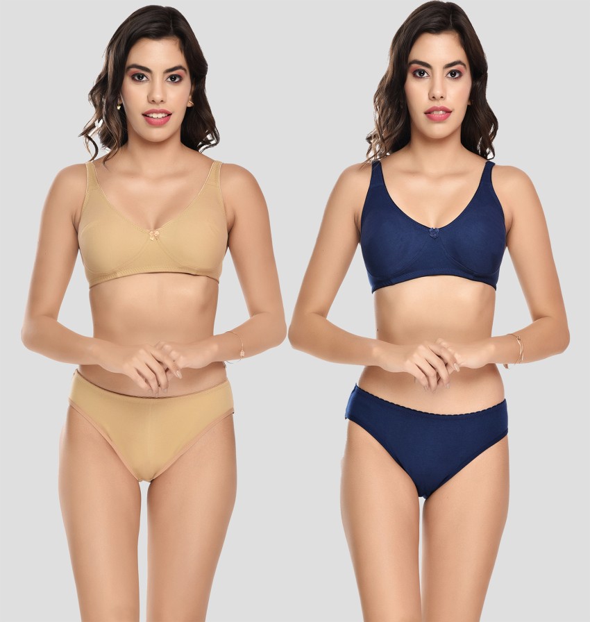 Buy Elina Women's Blue Maroon B-Cup Pushup Bra (Set of 2) Online at Low  Prices in India 