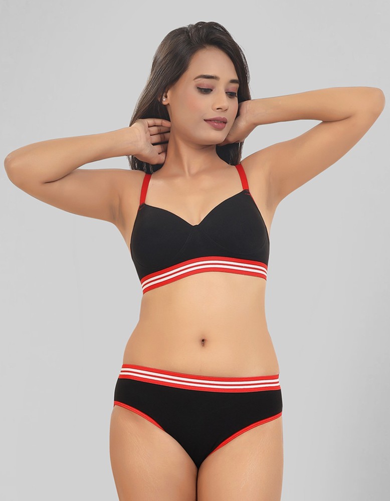 Buy online Black Striped Push Up Bra from lingerie for Women by Prettycat  for ₹439 at 45% off